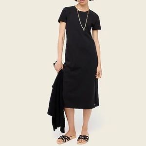 J. Crew Midi T-shirt dress in black size XL AP168